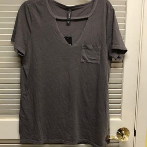 Grey choker tee